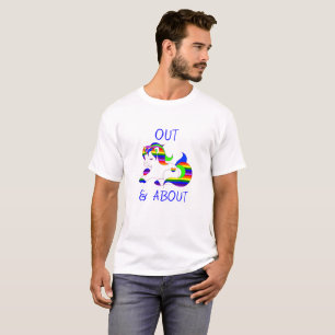 Raus und etwa Regenbogen-Einhorn-LGBT-Shirt T-Shirt