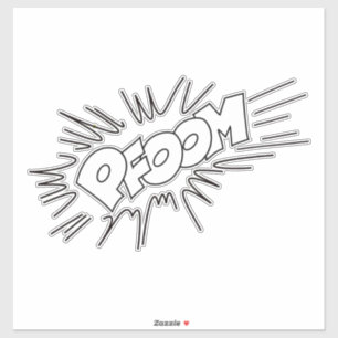 Rauschen-Comicen-onomatopoeia-Sound Aufkleber