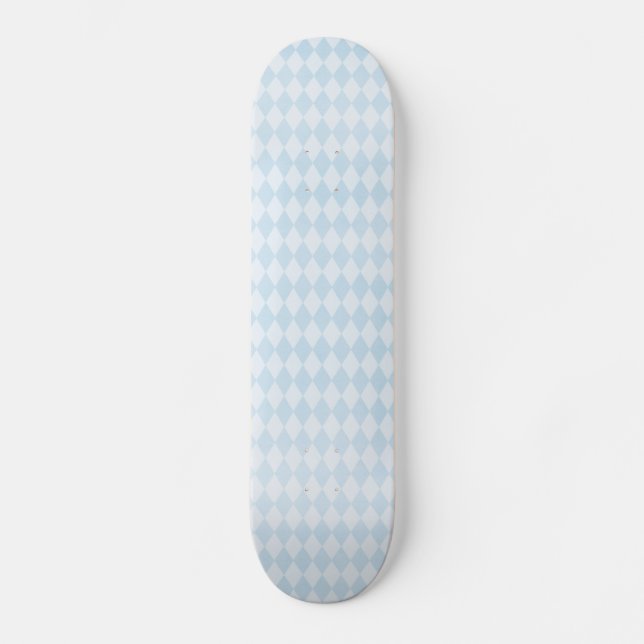 Raute09 LICHTBABYBLAUE PULVER BLUE RAUTE PATTER Skateboard (Vorderseite)