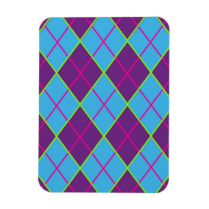 Raute blau und lila magnet