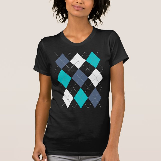 Raute: Code-Name "eklektisches blaues" Shirt (Vorderseite)
