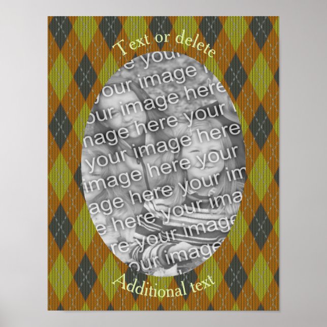 Raute-Design-Rahmen Erstellen Sie Ihr eigenes Foto Poster (Vorne)