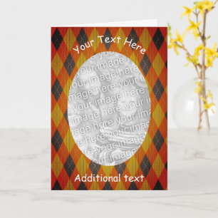 Raute Design Rahmen Personalisierte Fotokarte Karte