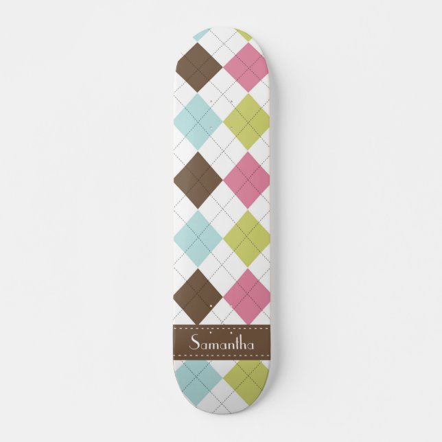 Raute Diamond Stitch Old School Skateboard (Vorne)