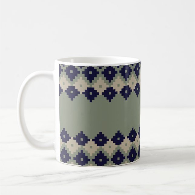 Raute fair einfache nahtlose Muster abstrakt,  Kaffeetasse (Links)