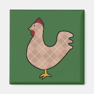 Raute Folk Art Rooster Magnet