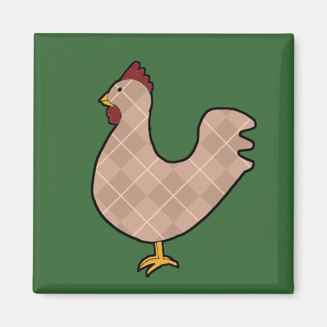 Raute Folk Art Rooster Magnet (Vorne)
