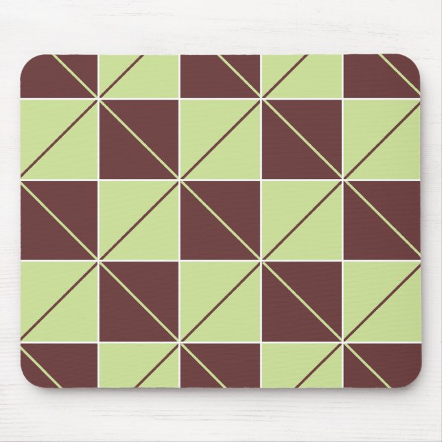 Raute für grüne und braune Karton Mousepad (Vorne)