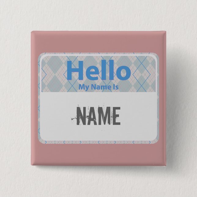 Raute Hallo Mein Name ist, NAME Button (Vorderseite)