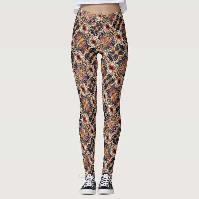 Raute Hot Yoga Leggings (Vorderseite)