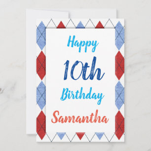 Raute in Rot und Blau Karte