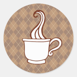 Raute Kaffeekleber Runder Aufkleber