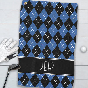 Raute Karierte benutzerdefinierte Monogramm-Initia Golfhandtuch