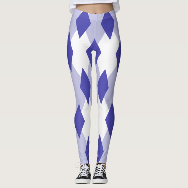 Raute Kariertes Muster_4A46B0 Leggings (Vorderseite)