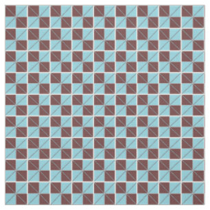 Raute Karo Blau und Braun Stoff