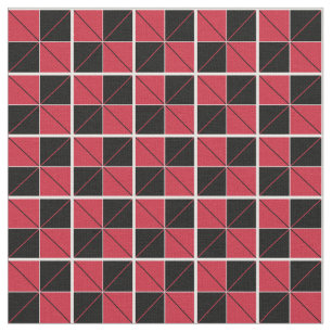 Raute Karo Rot und Schwarz Stoff