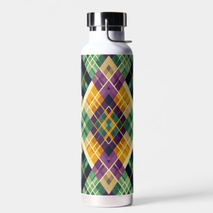Raute Mardi Gras lila grün Trinkflasche
