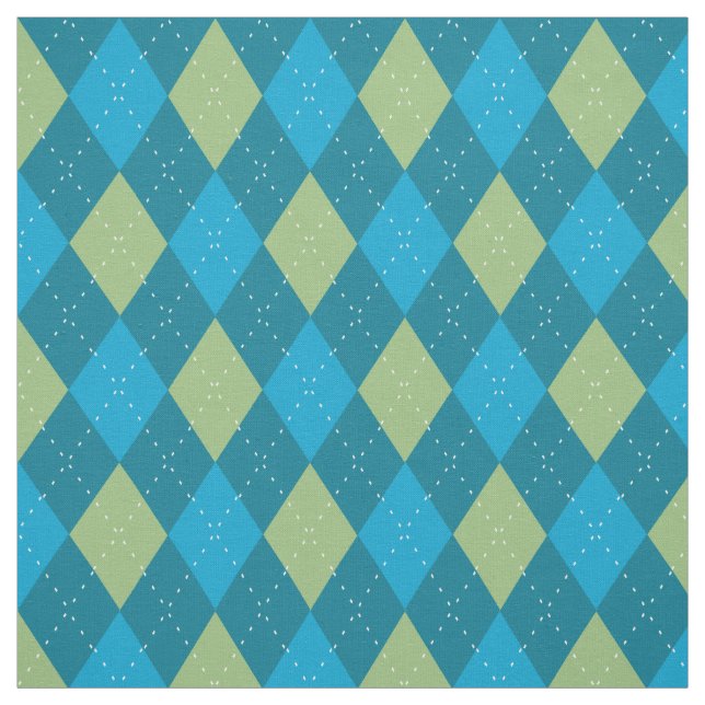 Raute Muster Blau Stoff (Muster)