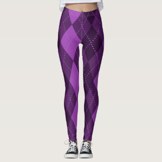 Raute Muster - Dunkelrosa Leggings