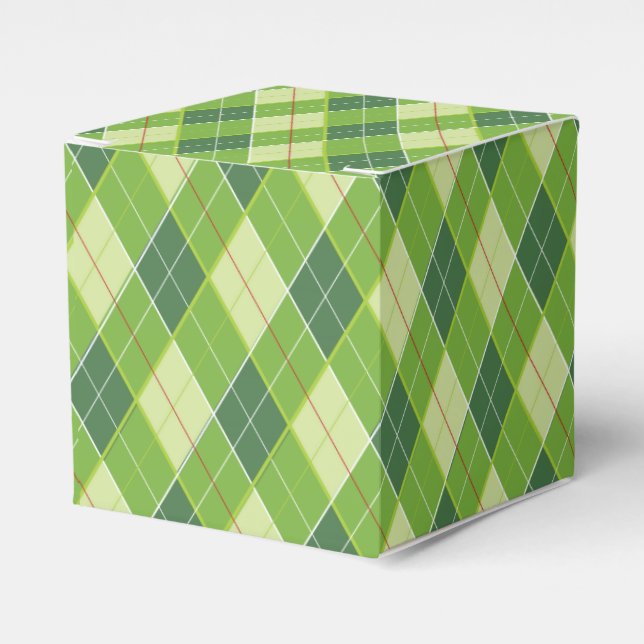 Raute Muster Green Golf Geschenkboxen Geschenkschachtel (Vorderseite)