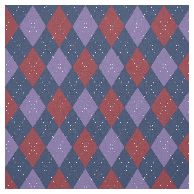Raute Muster Lila und rot Stoff (Muster)