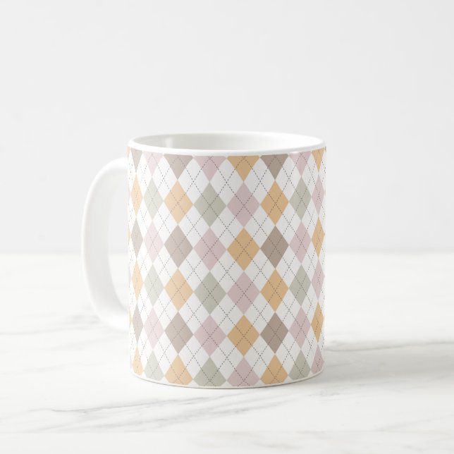 Raute Muster Tasse (Vorderseite Links)