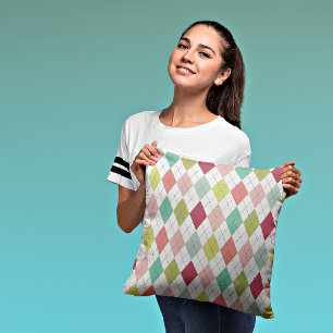 Raute/Polka Dots dekoratives Kissen