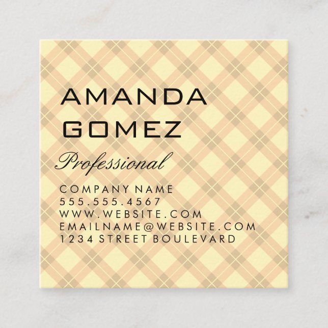 Raute Quadratische Visitenkarte (Vorderseite)