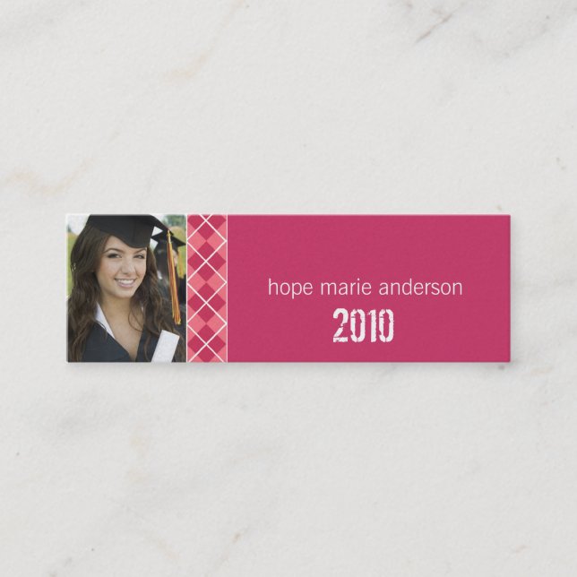 Raute Senior Pictures Senior Visitenkarte (Vorderseite)