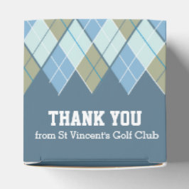 Raute Stil Blau brauner Golf Danke Geschenkboxen Geschenkschachtel