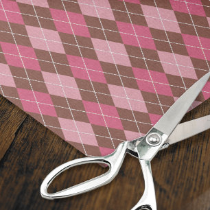 Raute Stilrosa auf braunem Vintagen Strick Entpack Seidenpapier