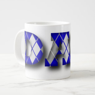 Raute Vater Blau und Grau Jumbo-Tasse