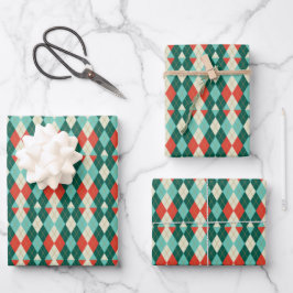 Raute Weihnachts Retro Wrapping Paper Set Geschenkpapier Set