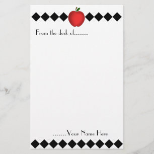 Rauten-Apple-Lehrer-Briefpapier Briefpapier