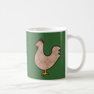 Rauten-Volkskunst-Hahn-Tasse Tasse