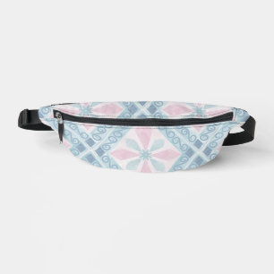 rautenförmiges blaues Muster Bauchtasche