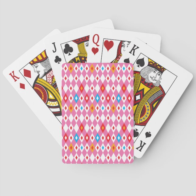 Rautenmuster Spielkarten (Rückseite)