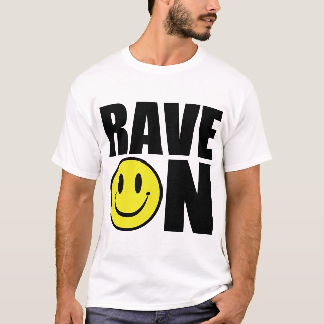 Rave-auf/I Liebe-Rave T-Shirt (Vorderseite)