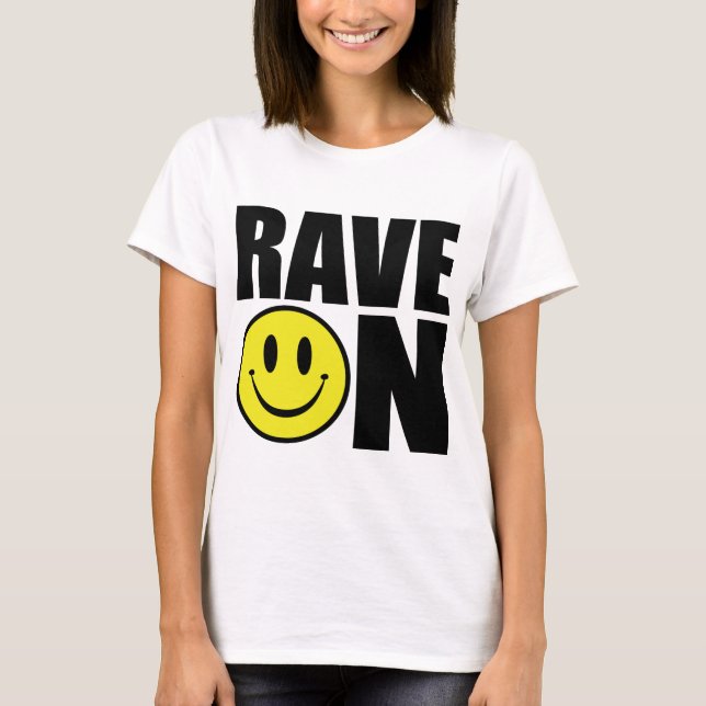 Rave-auf/I Liebe-Rave T-Shirt (Vorderseite)