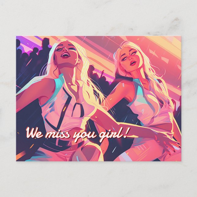 Rave Clubleben Postkarte (Vorderseite)