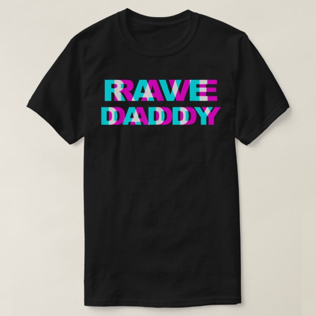 Rave Daddy EDM Music Festival Father Optical Illus T-Shirt (Design vorne)