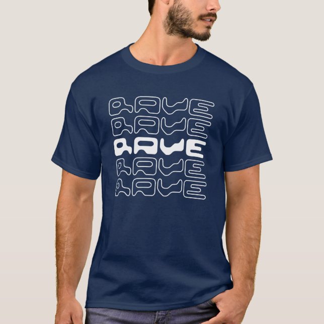 Rave-Musik-Logo-Design T-Shirt (Vorderseite)