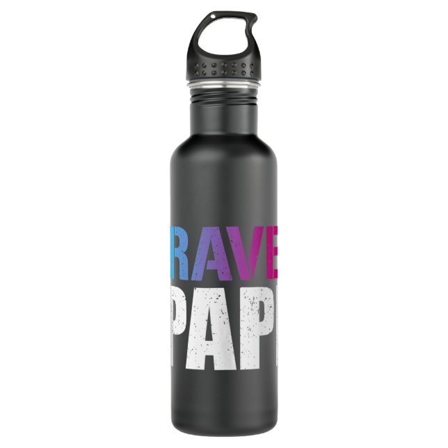 Rave Papi - EDM Music Festival Raver Daddy Vathers Edelstahlflasche (Vorderseite)