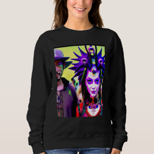 Rave-Party Psychedelic EDM Trance Club DJ Neon 15 Sweatshirt