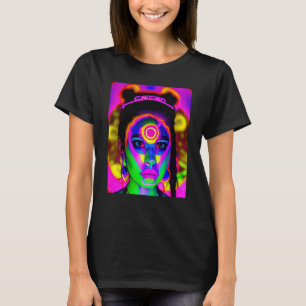 Rave-Party Psychedelische EDM-Trance-Club-DJ-Neon  T-Shirt