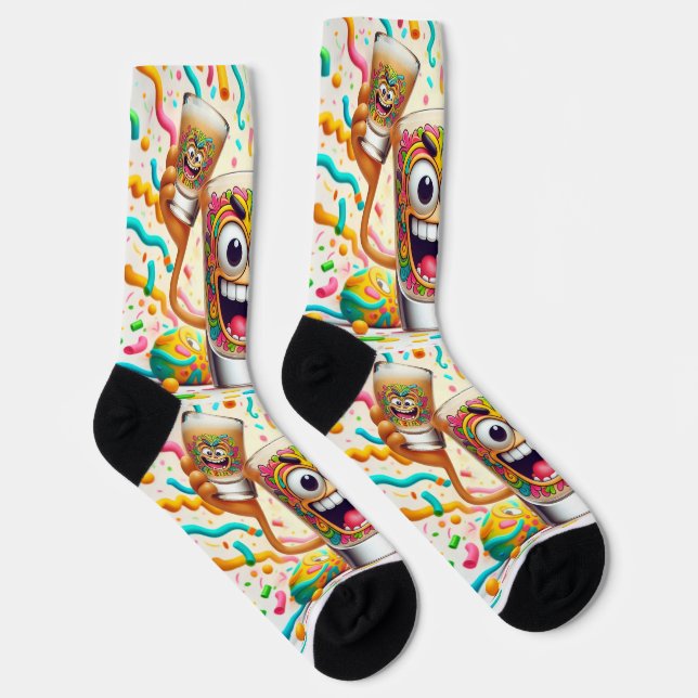 Rave Party Shot Glass Socken (Rechts)