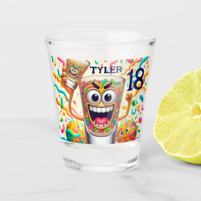 Rave Party Shot Glass – vibrant Fun  Schnapsglas (Vorderseite)