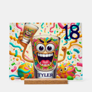 Rave Party Shotglas Bild – lebendiger Spaß Acrylschild