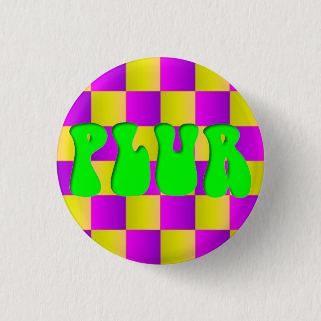 Rave "PLUR" Button (Vorderseite)