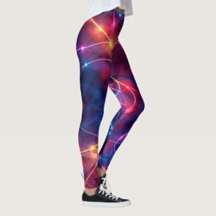 Rave Stadtwinkel der Neonlichter Leggings